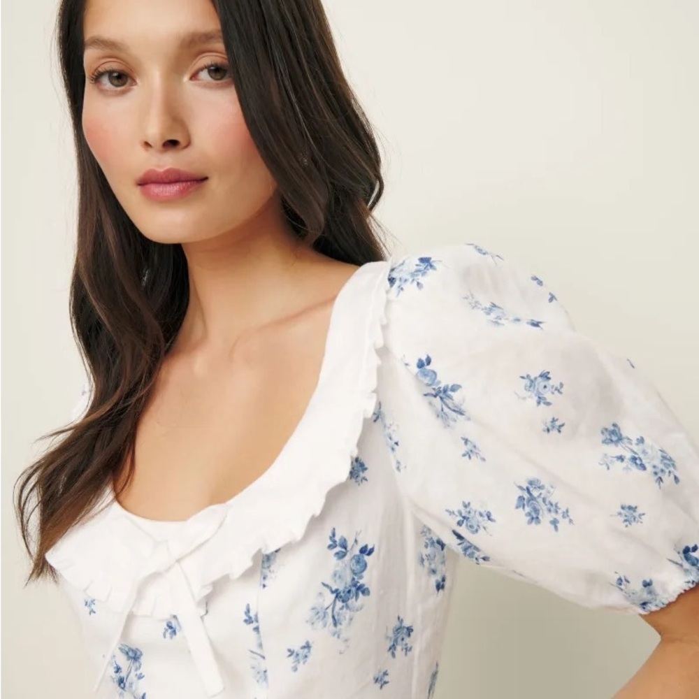 NWT Reformation Greta Linen Top